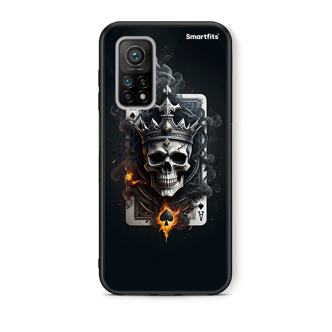 Θήκη Xiaomi Mi 10T/10T Pro Skull King Ace από τη Smartfits με σχέδιο στο πίσω μέρος και μαύρο περίβλημα | Xiaomi Mi 10T/10T Pro Skull King Ace case with colorful back and black bezels