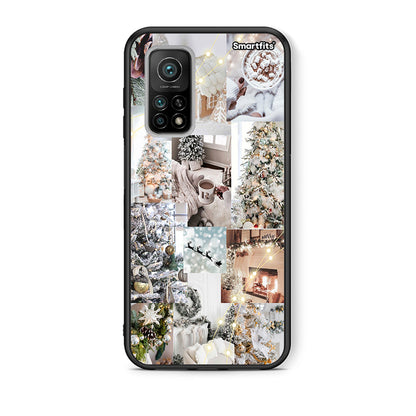 Θήκη Xiaomi Mi 10T/10T Pro White Christmas από τη Smartfits με σχέδιο στο πίσω μέρος και μαύρο περίβλημα | Xiaomi Mi 10T/10T Pro White Christmas case with colorful back and black bezels