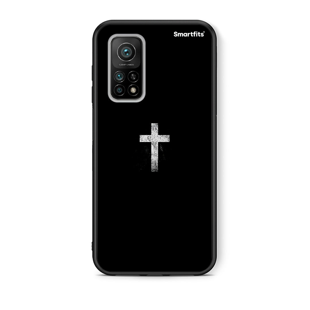 Θήκη Xiaomi Mi 10T/10T Pro White Cross από τη Smartfits με σχέδιο στο πίσω μέρος και μαύρο περίβλημα | Xiaomi Mi 10T/10T Pro White Cross case with colorful back and black bezels