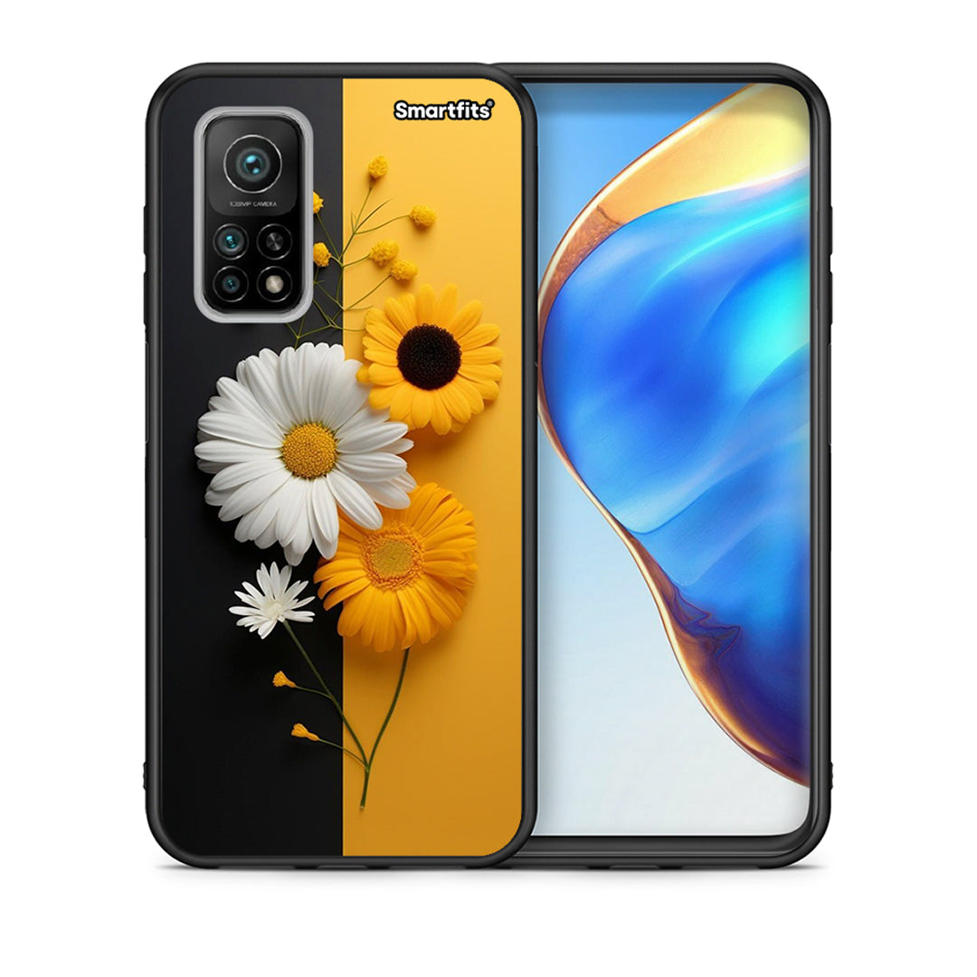 Θήκη Xiaomi Mi 10T/10T Pro Yellow Daisies από τη Smartfits με σχέδιο στο πίσω μέρος και μαύρο περίβλημα | Xiaomi Mi 10T/10T Pro Yellow Daisies case with colorful back and black bezels