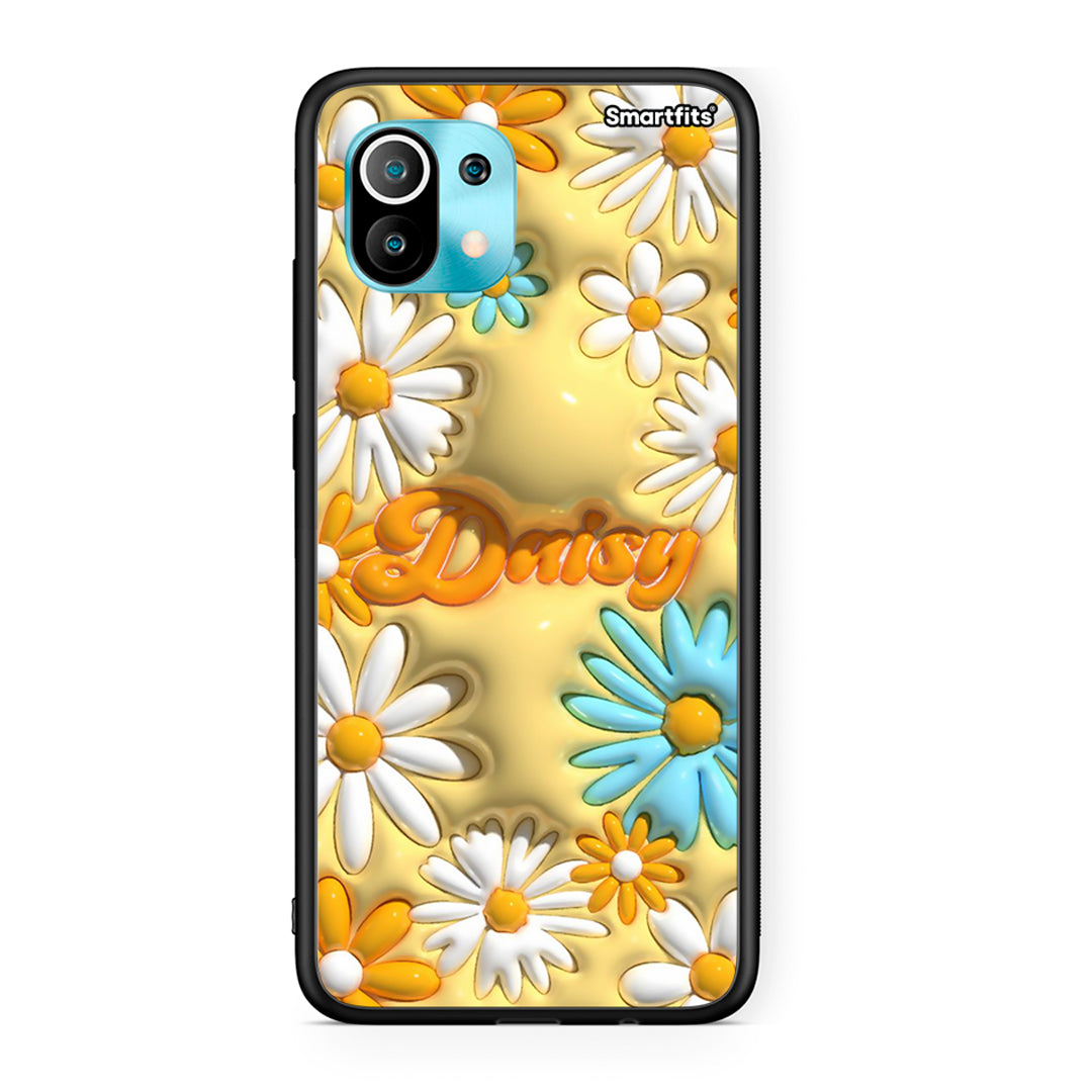 Xiaomi Mi 11 Bubble Daisies θήκη από τη Smartfits με σχέδιο στο πίσω μέρος και μαύρο περίβλημα | Smartphone case with colorful back and black bezels by Smartfits