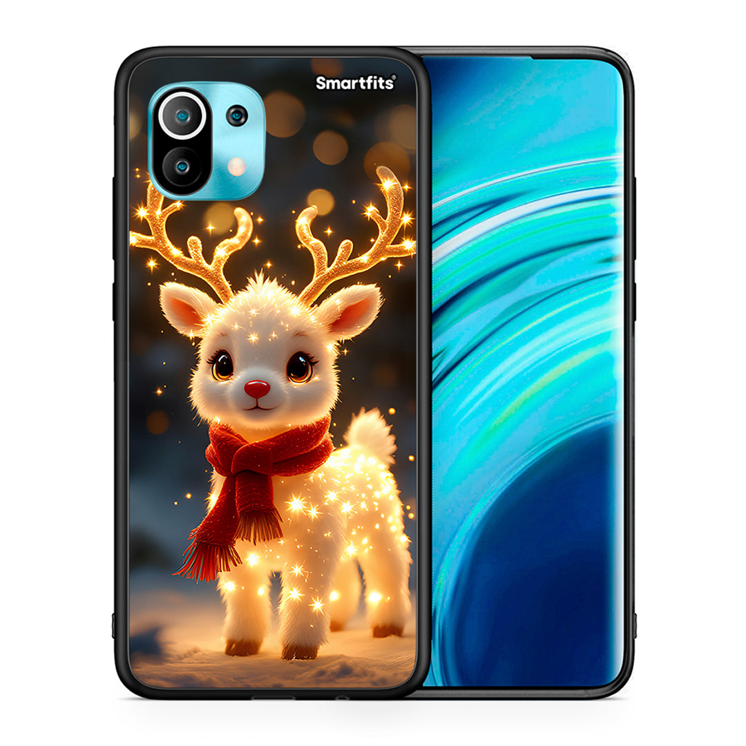 Θήκη Xiaomi Mi 11 Christmas Cutie από τη Smartfits με σχέδιο στο πίσω μέρος και μαύρο περίβλημα | Xiaomi Mi 11 Christmas Cutie case with colorful back and black bezels