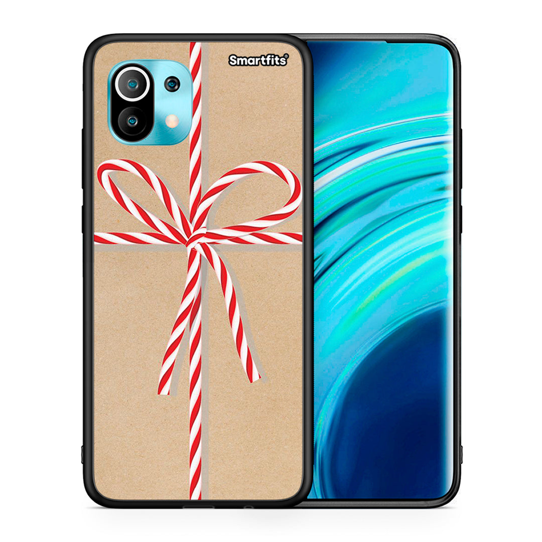 Θήκη Xiaomi Mi 11 Christmas Gift από τη Smartfits με σχέδιο στο πίσω μέρος και μαύρο περίβλημα | Xiaomi Mi 11 Christmas Gift case with colorful back and black bezels