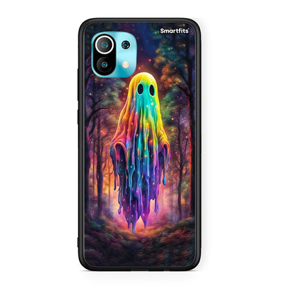 Xiaomi Mi 11 Halloween Ghost θήκη από τη Smartfits με σχέδιο στο πίσω μέρος και μαύρο περίβλημα | Smartphone case with colorful back and black bezels by Smartfits