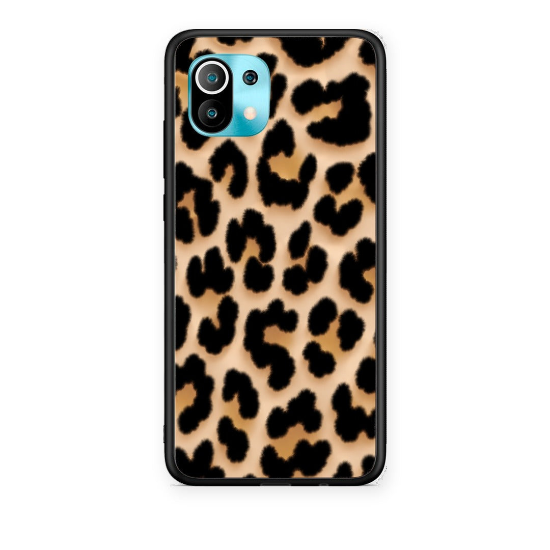 Θήκη Xiaomi Mi 11 / 11 Pro Leopard Print Tan Large από τη Smartfits με σχέδιο στο πίσω μέρος και μαύρο περίβλημα | Xiaomi Mi 11 / 11 Pro Leopard Print Tan Large case with colorful back and black bezels