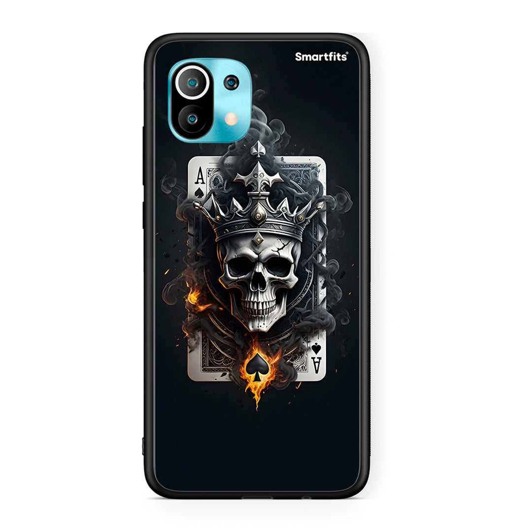 Xiaomi Mi 11 Skull King Ace θήκη από τη Smartfits με σχέδιο στο πίσω μέρος και μαύρο περίβλημα | Smartphone case with colorful back and black bezels by Smartfits