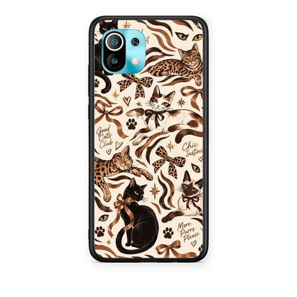 Θήκη Xiaomi Mi 11 / 11 Pro Wild Cats and Animal Print Collage από τη Smartfits με σχέδιο στο πίσω μέρος και μαύρο περίβλημα | Xiaomi Mi 11 / 11 Pro Wild Cats and Animal Print Collage case with colorful back and black bezels