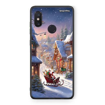 Xiaomi Mi 8 Christmas Snow θήκη από τη Smartfits με σχέδιο στο πίσω μέρος και μαύρο περίβλημα | Smartphone case with colorful back and black bezels by Smartfits
