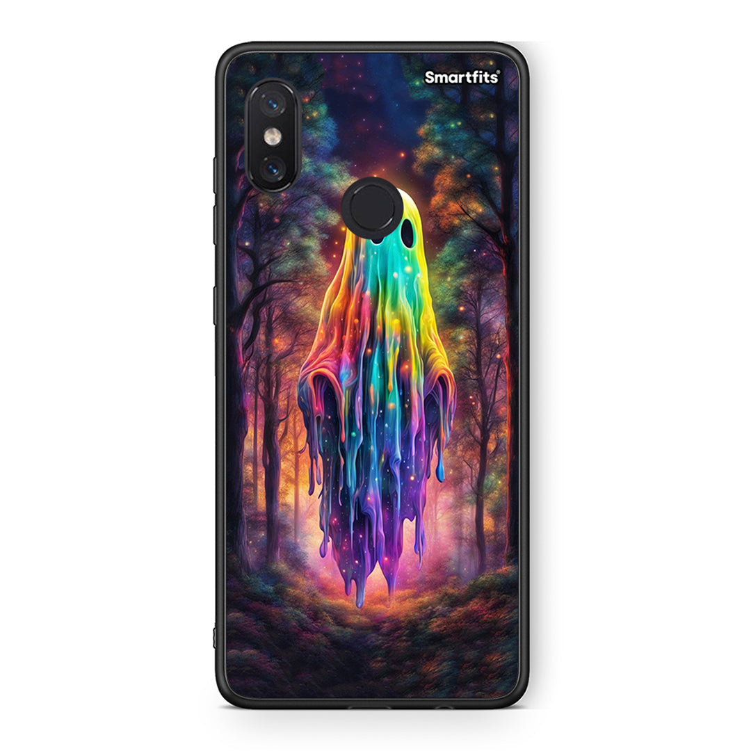 Xiaomi Mi 8 Halloween Ghost θήκη από τη Smartfits με σχέδιο στο πίσω μέρος και μαύρο περίβλημα | Smartphone case with colorful back and black bezels by Smartfits