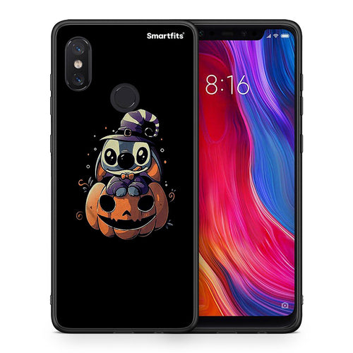 Θήκη Xiaomi Mi 8 Halloween Stitch από τη Smartfits με σχέδιο στο πίσω μέρος και μαύρο περίβλημα | Xiaomi Mi 8 Halloween Stitch case with colorful back and black bezels