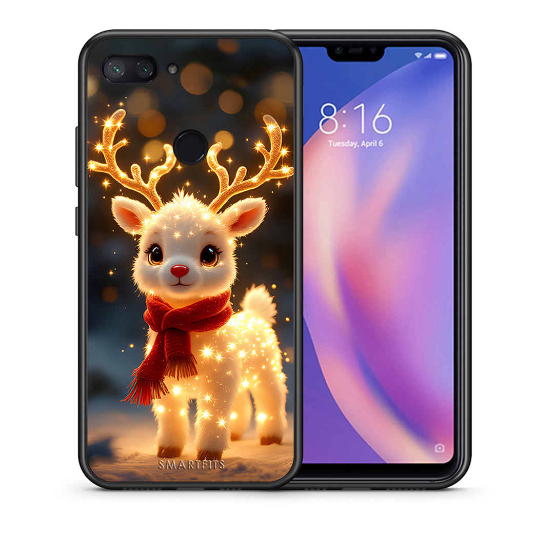 Θήκη Xiaomi Mi 8 Lite Christmas Cutie από τη Smartfits με σχέδιο στο πίσω μέρος και μαύρο περίβλημα | Xiaomi Mi 8 Lite Christmas Cutie case with colorful back and black bezels