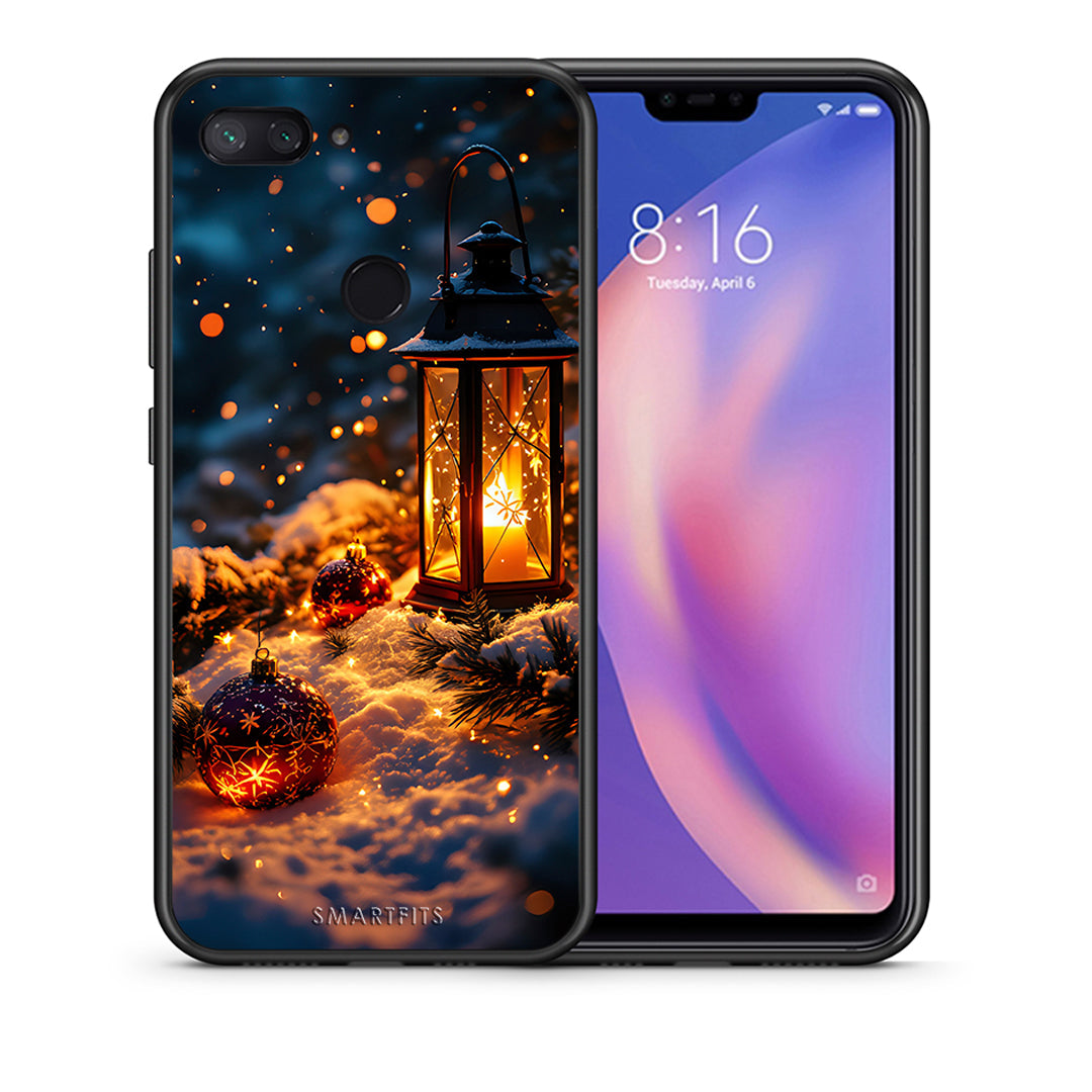 Θήκη Xiaomi Mi 8 Lite Christmas Ornaments από τη Smartfits με σχέδιο στο πίσω μέρος και μαύρο περίβλημα | Xiaomi Mi 8 Lite Christmas Ornaments case with colorful back and black bezels