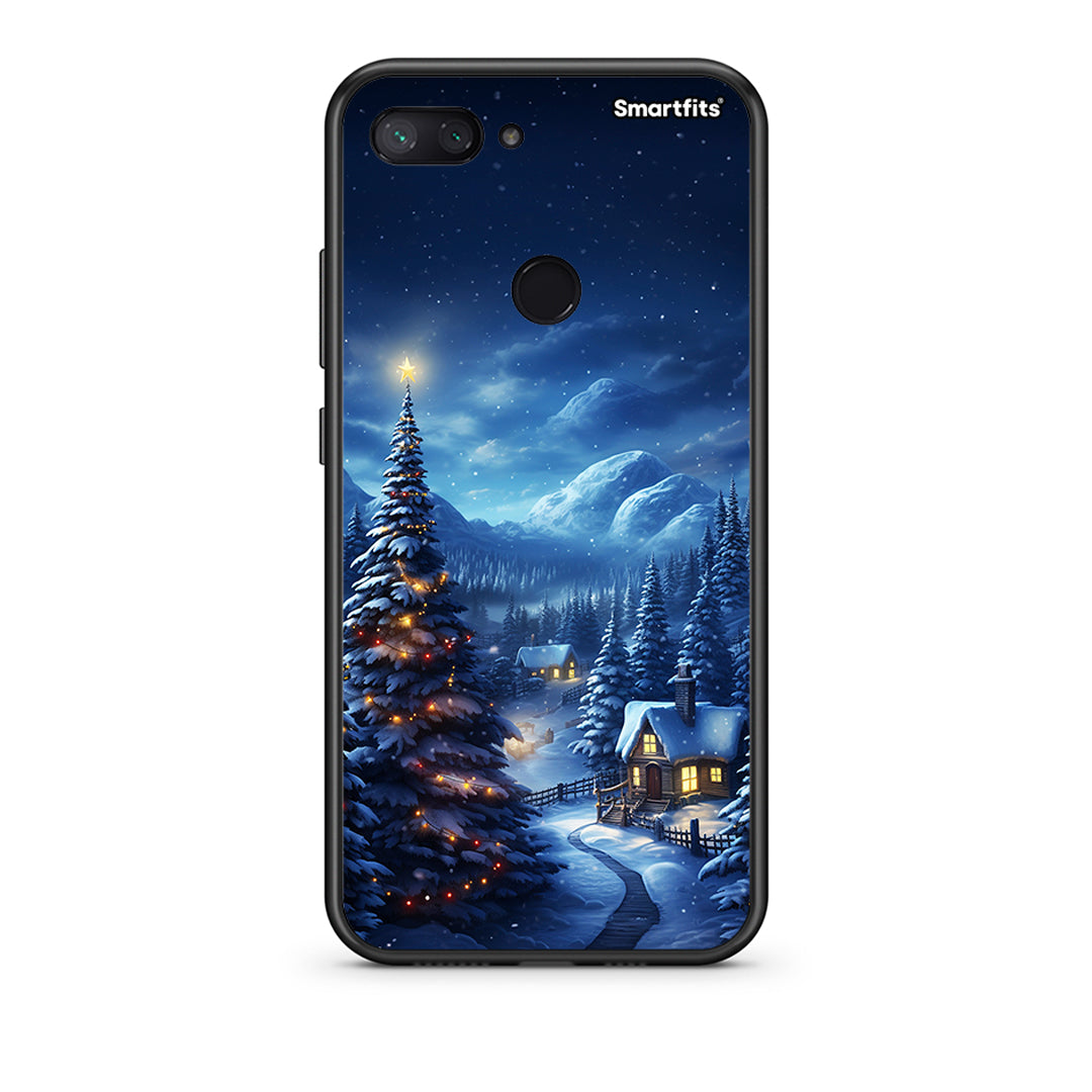 Xiaomi Mi 8 Lite Christmas Scenery θήκη από τη Smartfits με σχέδιο στο πίσω μέρος και μαύρο περίβλημα | Smartphone case with colorful back and black bezels by Smartfits