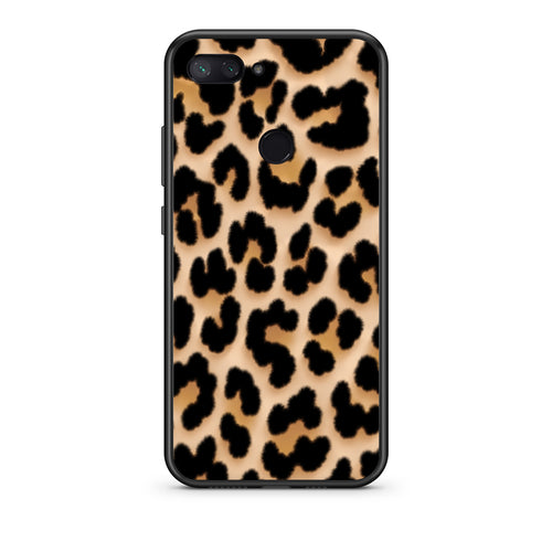 Θήκη Xiaomi Mi 8 Lite Leopard Print Tan Large από τη Smartfits με σχέδιο στο πίσω μέρος και μαύρο περίβλημα | Xiaomi Mi 8 Lite Leopard Print Tan Large case with colorful back and black bezels