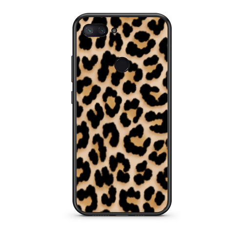 Θήκη Xiaomi Mi 8 Lite Leopard Print Tan Small από τη Smartfits με σχέδιο στο πίσω μέρος και μαύρο περίβλημα | Xiaomi Mi 8 Lite Leopard Print Tan Small case with colorful back and black bezels