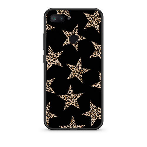 Θήκη Xiaomi Mi 8 Lite Leopard Stars on Black από τη Smartfits με σχέδιο στο πίσω μέρος και μαύρο περίβλημα | Xiaomi Mi 8 Lite Leopard Stars on Black case with colorful back and black bezels