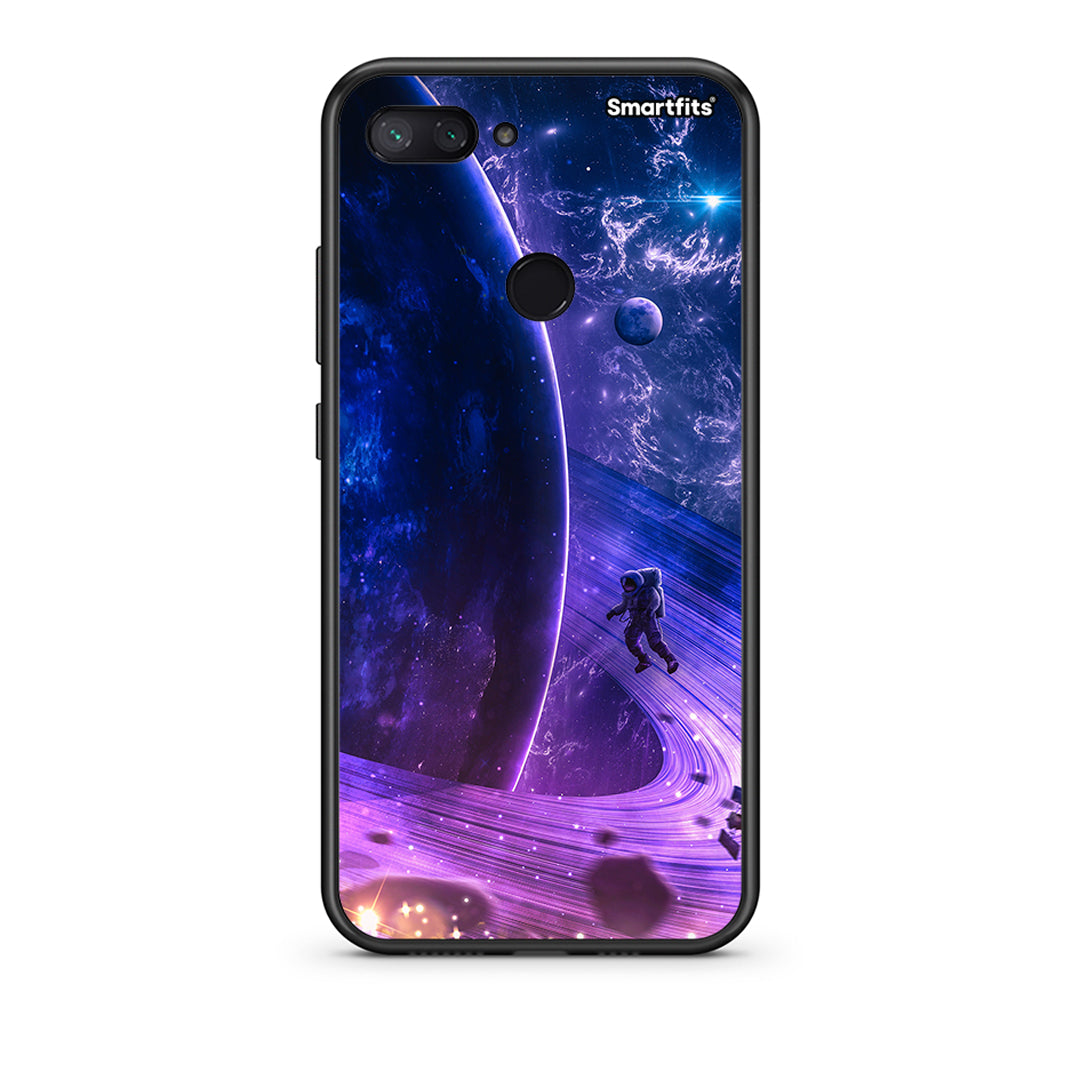 Xiaomi Mi 8 Lite Lost Astronaut θήκη από τη Smartfits με σχέδιο στο πίσω μέρος και μαύρο περίβλημα | Smartphone case with colorful back and black bezels by Smartfits