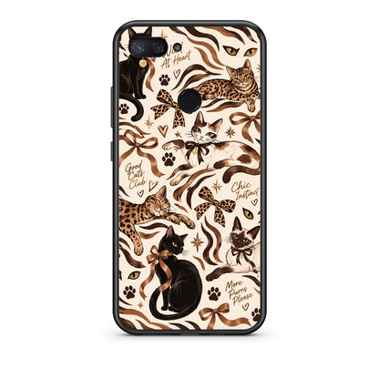 Θήκη Xiaomi Mi 8 Lite Wild Cats and Animal Print Collage από τη Smartfits με σχέδιο στο πίσω μέρος και μαύρο περίβλημα | Xiaomi Mi 8 Lite Wild Cats and Animal Print Collage case with colorful back and black bezels