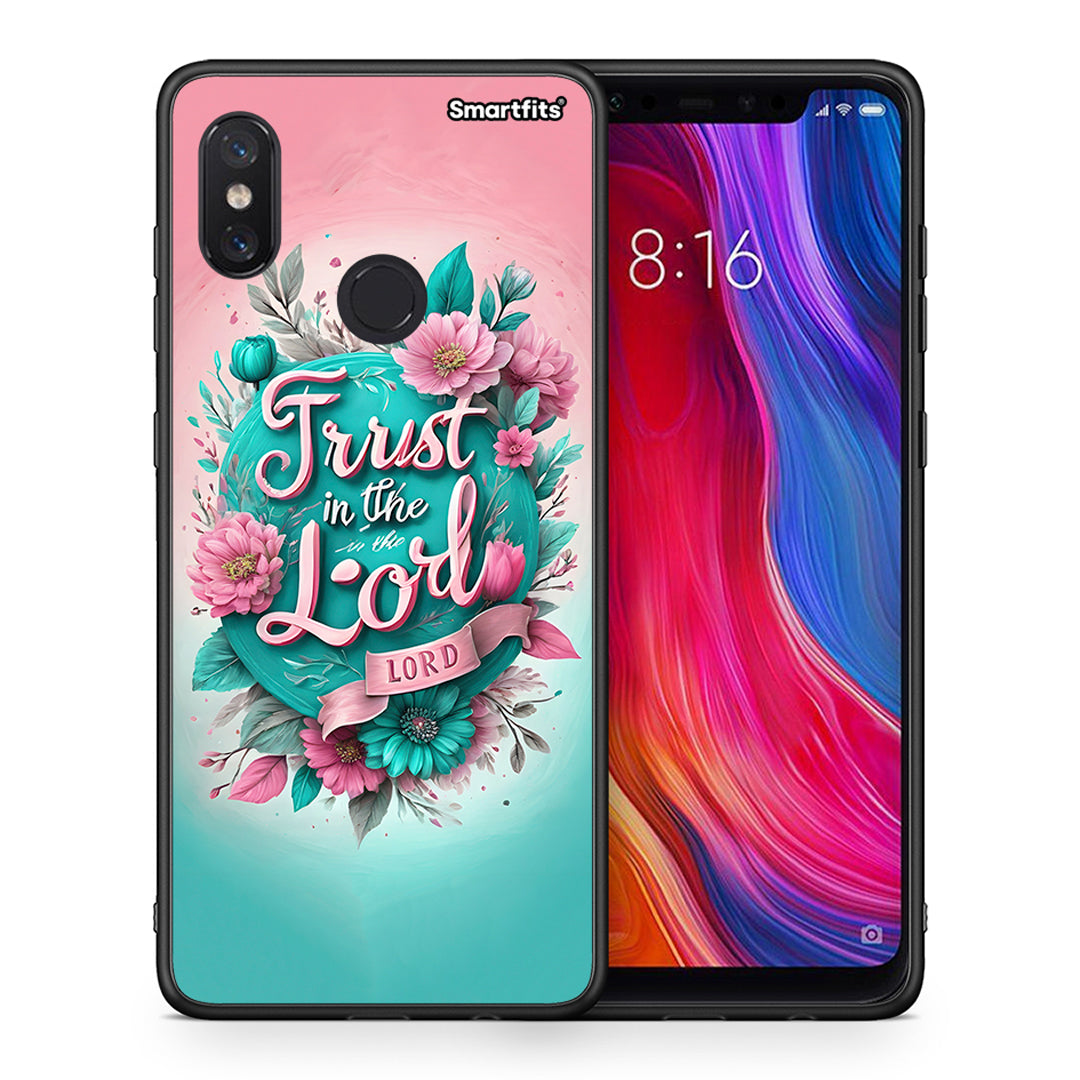 Θήκη Xiaomi Mi 8 Lord Trust από τη Smartfits με σχέδιο στο πίσω μέρος και μαύρο περίβλημα | Xiaomi Mi 8 Lord Trust case with colorful back and black bezels