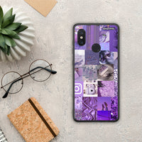 Thumbnail for Purple Aesthetic Collage - Xiaomi Mi 8 θήκη