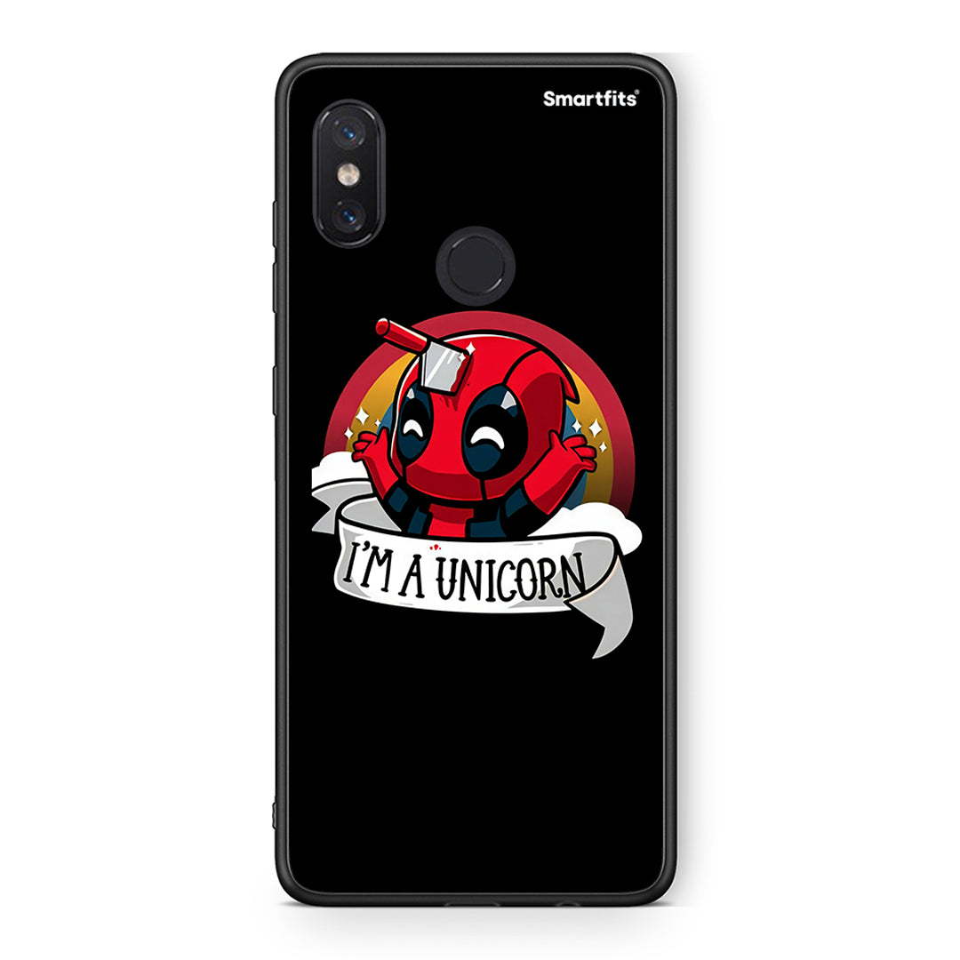 Xiaomi Mi 8 Unicorn Deadpool θήκη από τη Smartfits με σχέδιο στο πίσω μέρος και μαύρο περίβλημα | Smartphone case with colorful back and black bezels by Smartfits