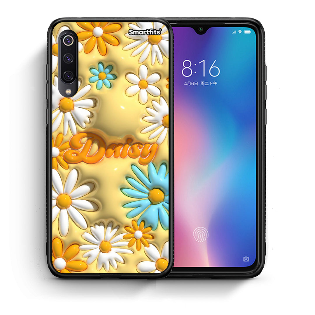 Θήκη Xiaomi Mi 9 Bubble Daisies από τη Smartfits με σχέδιο στο πίσω μέρος και μαύρο περίβλημα | Xiaomi Mi 9 Bubble Daisies case with colorful back and black bezels