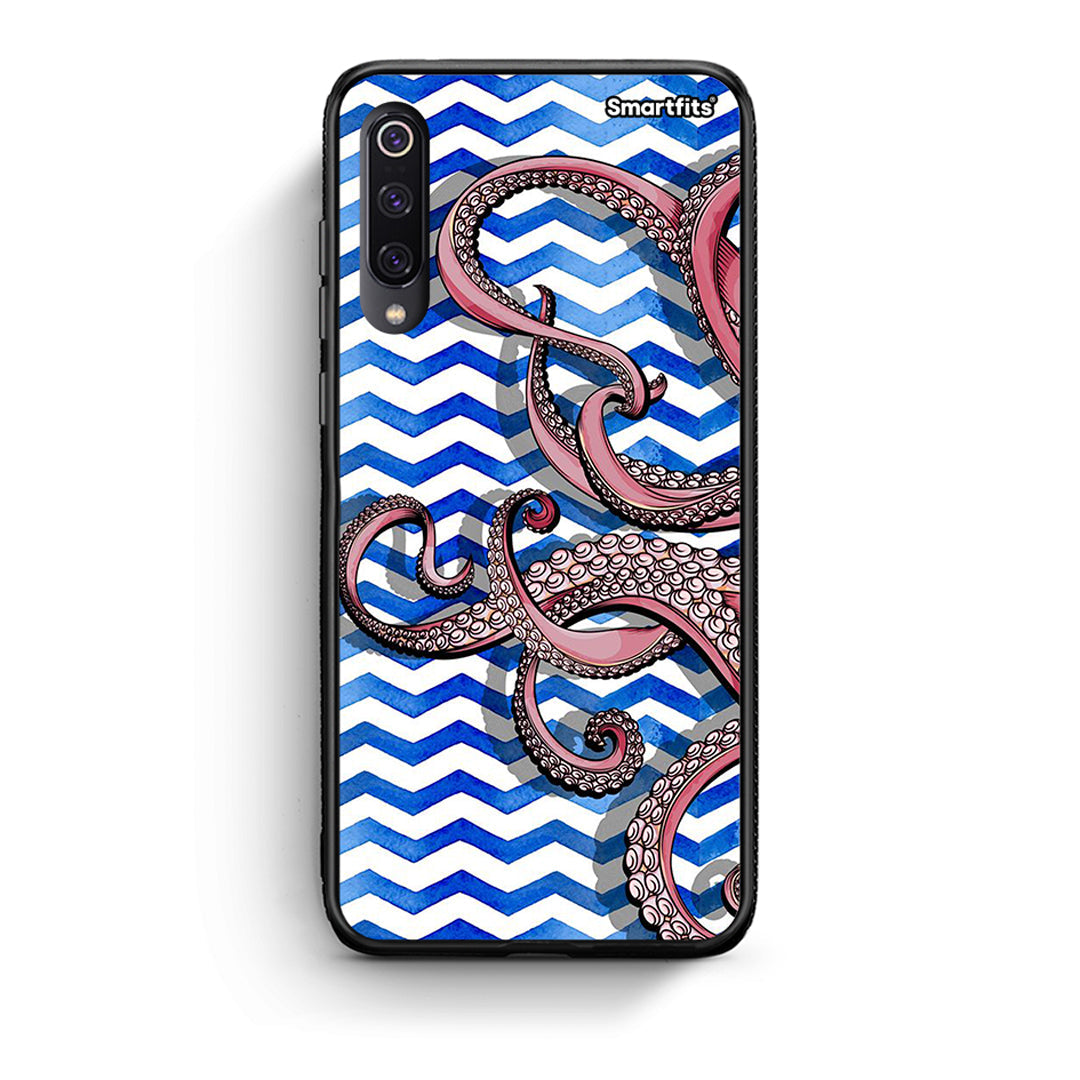 Xiaomi Mi 9 Chevron Devilfish θήκη από τη Smartfits με σχέδιο στο πίσω μέρος και μαύρο περίβλημα | Smartphone case with colorful back and black bezels by Smartfits