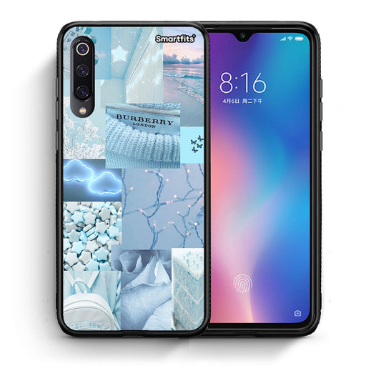 Θήκη Xiaomi Mi 9 Ciel Aesthetic Collage από τη Smartfits με σχέδιο στο πίσω μέρος και μαύρο περίβλημα | Xiaomi Mi 9 Ciel Aesthetic Collage case with colorful back and black bezels
