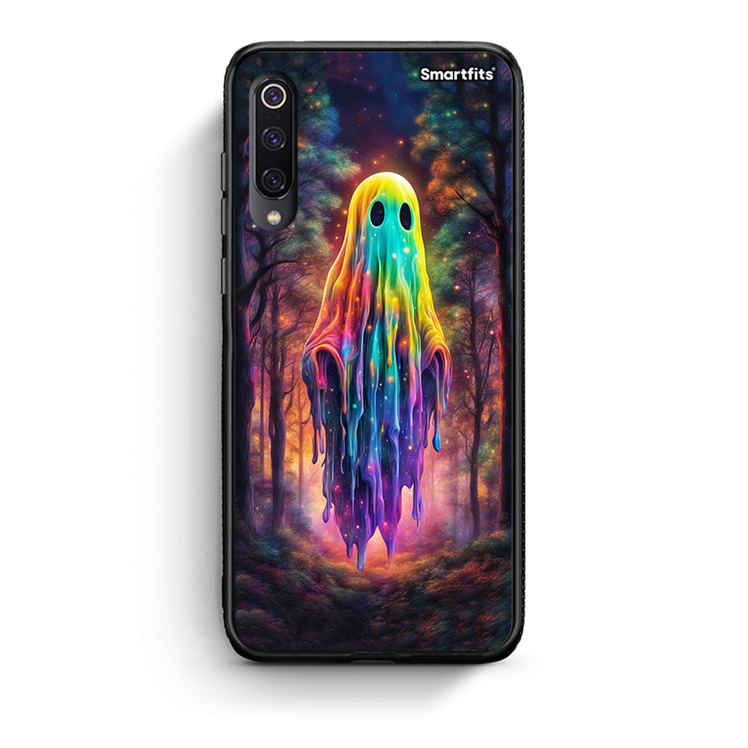 Xiaomi Mi 9 Halloween Ghost θήκη από τη Smartfits με σχέδιο στο πίσω μέρος και μαύρο περίβλημα | Smartphone case with colorful back and black bezels by Smartfits