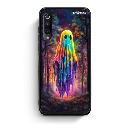 Xiaomi Mi 9 Halloween Ghost θήκη από τη Smartfits με σχέδιο στο πίσω μέρος και μαύρο περίβλημα | Smartphone case with colorful back and black bezels by Smartfits