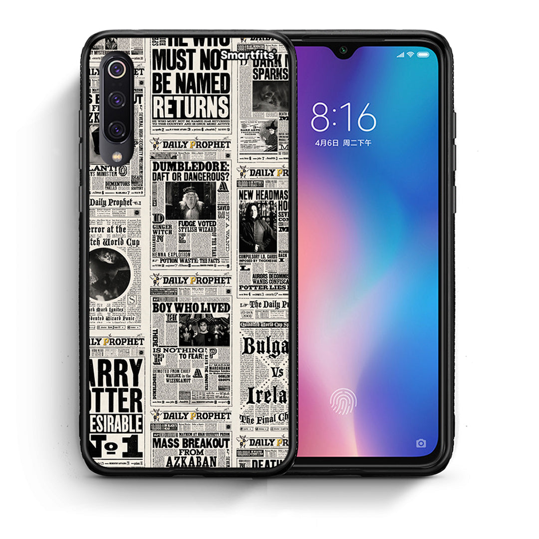 Θήκη Xiaomi Mi 9 Harry Paper από τη Smartfits με σχέδιο στο πίσω μέρος και μαύρο περίβλημα | Xiaomi Mi 9 Harry Paper case with colorful back and black bezels