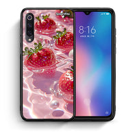 Thumbnail for Θήκη Xiaomi Mi 9 Juicy Strawberries από τη Smartfits με σχέδιο στο πίσω μέρος και μαύρο περίβλημα | Xiaomi Mi 9 Juicy Strawberries case with colorful back and black bezels