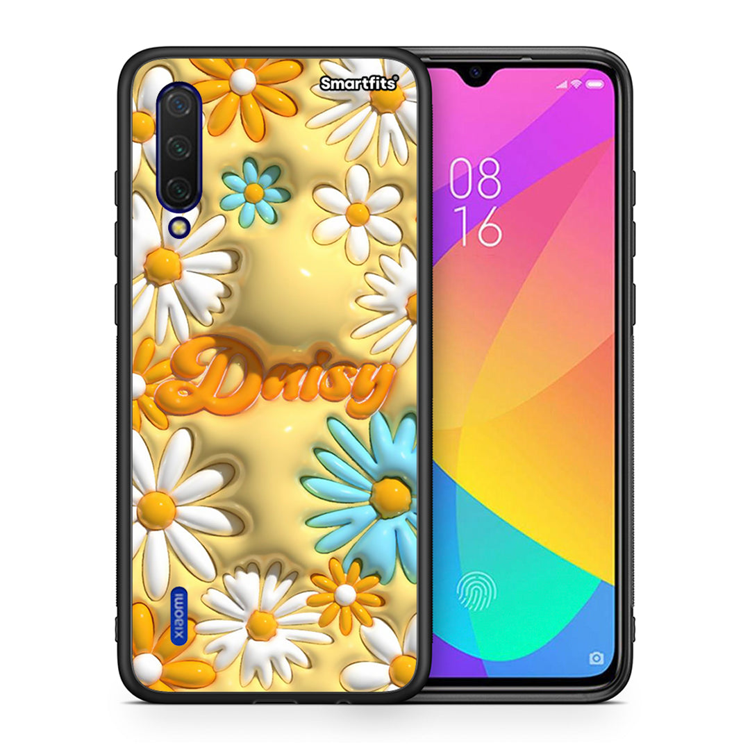 Θήκη Xiaomi Mi 9 Lite Bubble Daisies από τη Smartfits με σχέδιο στο πίσω μέρος και μαύρο περίβλημα | Xiaomi Mi 9 Lite Bubble Daisies case with colorful back and black bezels