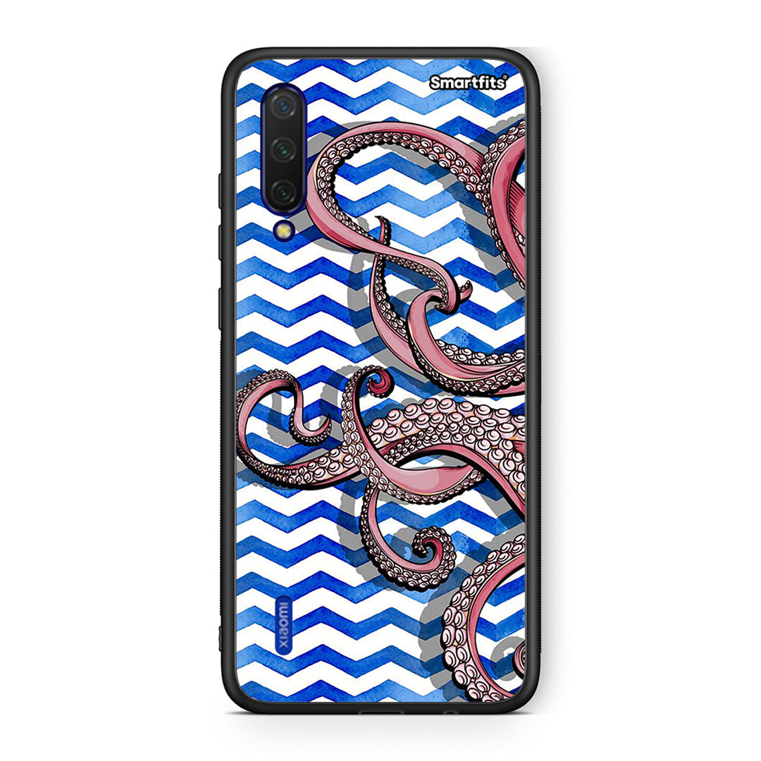 Xiaomi Mi 9 Lite Chevron Devilfish θήκη από τη Smartfits με σχέδιο στο πίσω μέρος και μαύρο περίβλημα | Smartphone case with colorful back and black bezels by Smartfits