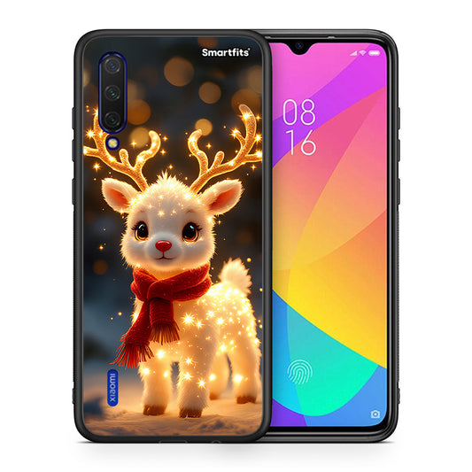 Θήκη Xiaomi Mi 9 Lite Christmas Cutie από τη Smartfits με σχέδιο στο πίσω μέρος και μαύρο περίβλημα | Xiaomi Mi 9 Lite Christmas Cutie case with colorful back and black bezels