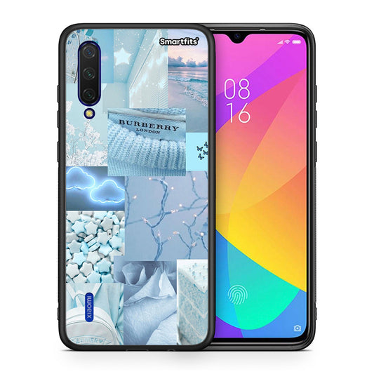 Θήκη Xiaomi Mi 9 Lite Ciel Aesthetic Collage από τη Smartfits με σχέδιο στο πίσω μέρος και μαύρο περίβλημα | Xiaomi Mi 9 Lite Ciel Aesthetic Collage case with colorful back and black bezels