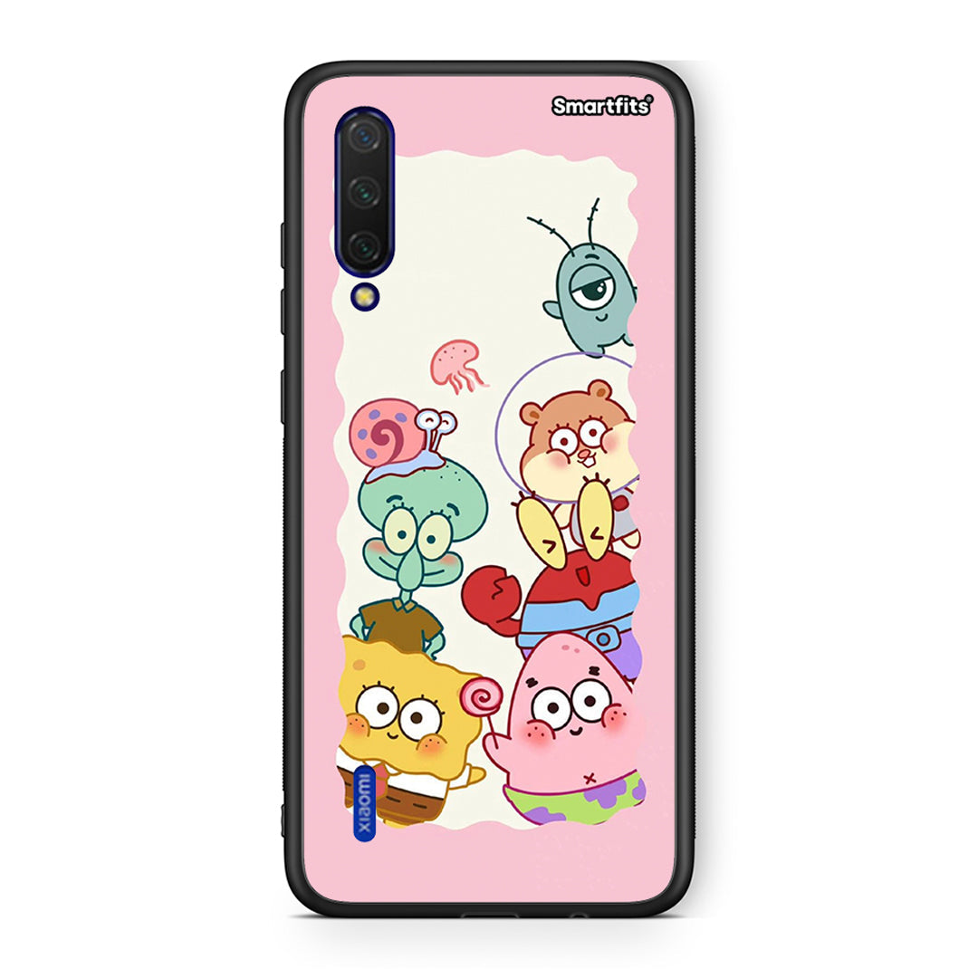 Xiaomi Mi 9 Lite Cute Companion θήκη από τη Smartfits με σχέδιο στο πίσω μέρος και μαύρο περίβλημα | Smartphone case with colorful back and black bezels by Smartfits