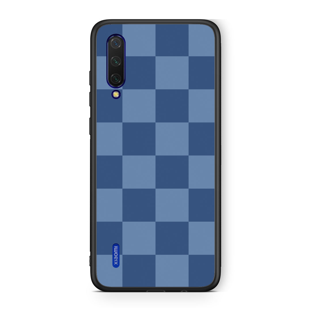Θήκη Xiaomi Mi 9 Lite Denim Blue Checkerboard από τη Smartfits με σχέδιο στο πίσω μέρος και μαύρο περίβλημα | Xiaomi Mi 9 Lite Denim Blue Checkerboard case with colorful back and black bezels