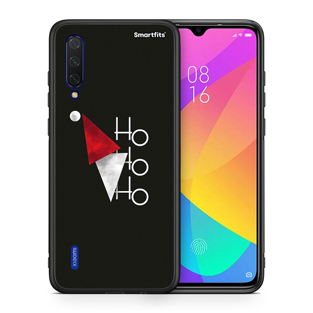 Θήκη Xiaomi Mi 9 Lite Minimal Christmas από τη Smartfits με σχέδιο στο πίσω μέρος και μαύρο περίβλημα | Xiaomi Mi 9 Lite Minimal Christmas case with colorful back and black bezels