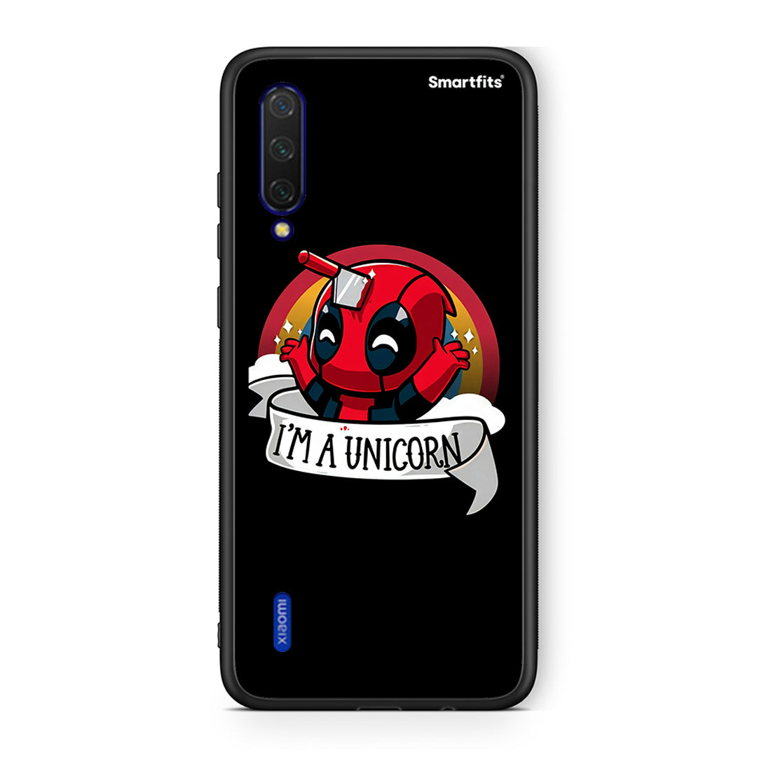 Xiaomi Mi 9 Lite Unicorn Deadpool θήκη από τη Smartfits με σχέδιο στο πίσω μέρος και μαύρο περίβλημα | Smartphone case with colorful back and black bezels by Smartfits