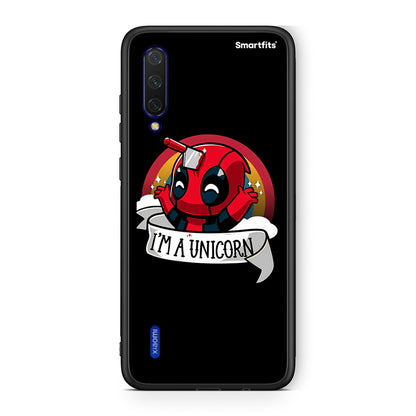 Xiaomi Mi 9 Lite Unicorn Deadpool θήκη από τη Smartfits με σχέδιο στο πίσω μέρος και μαύρο περίβλημα | Smartphone case with colorful back and black bezels by Smartfits