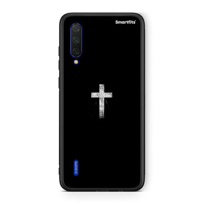 Xiaomi Mi 9 Lite White Cross θήκη από τη Smartfits με σχέδιο στο πίσω μέρος και μαύρο περίβλημα | Smartphone case with colorful back and black bezels by Smartfits