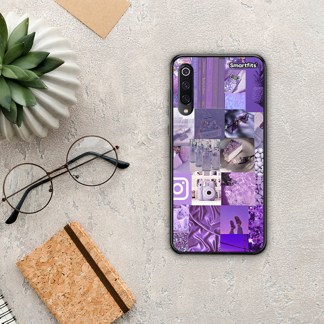 Purple Aesthetic Collage - Xiaomi Mi 9 θήκη