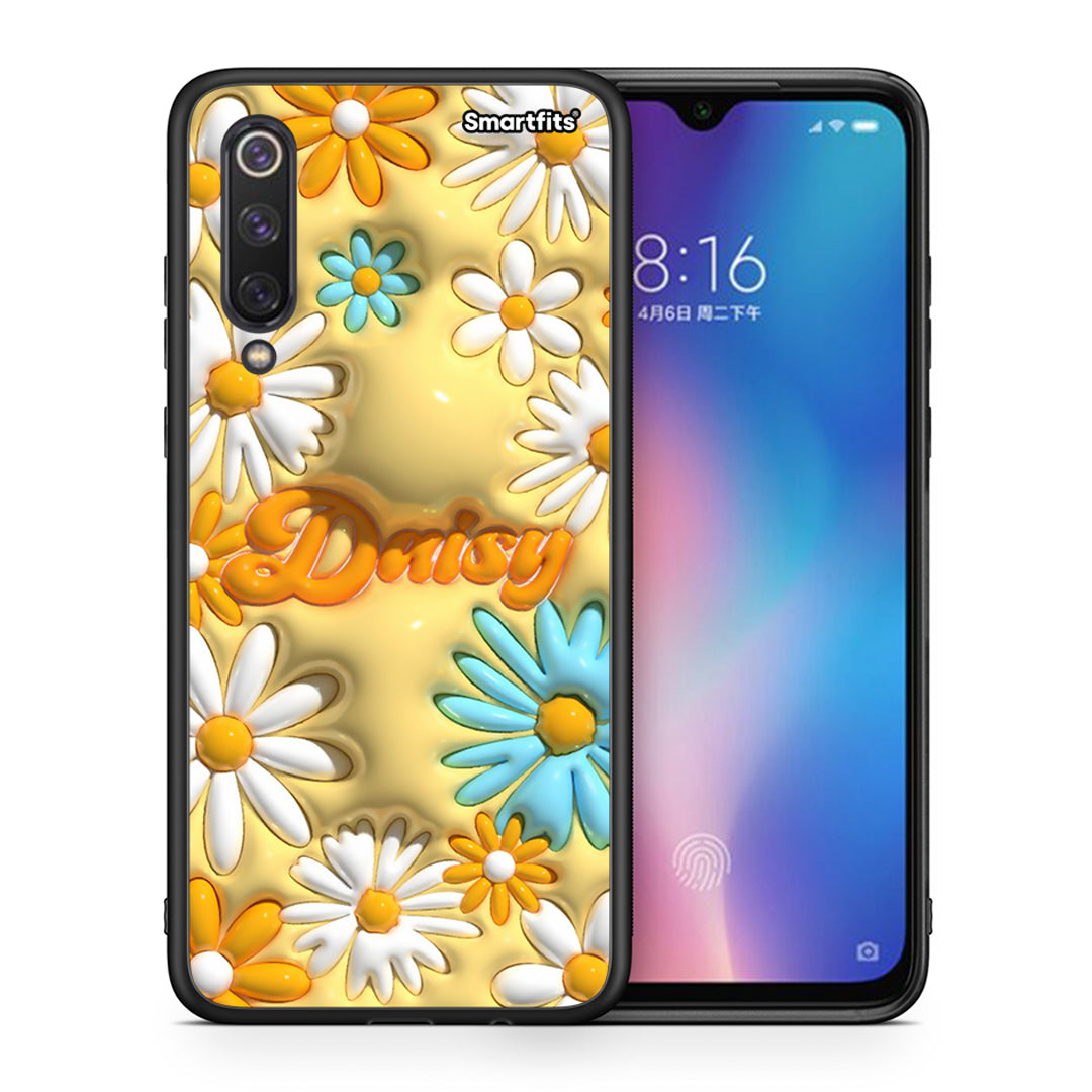Θήκη Xiaomi Mi 9 SE Bubble Daisies από τη Smartfits με σχέδιο στο πίσω μέρος και μαύρο περίβλημα | Xiaomi Mi 9 SE Bubble Daisies case with colorful back and black bezels