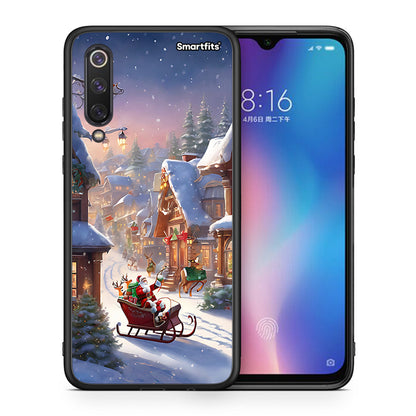 Θήκη Xiaomi Mi 9 SE Christmas Snow από τη Smartfits με σχέδιο στο πίσω μέρος και μαύρο περίβλημα | Xiaomi Mi 9 SE Christmas Snow case with colorful back and black bezels
