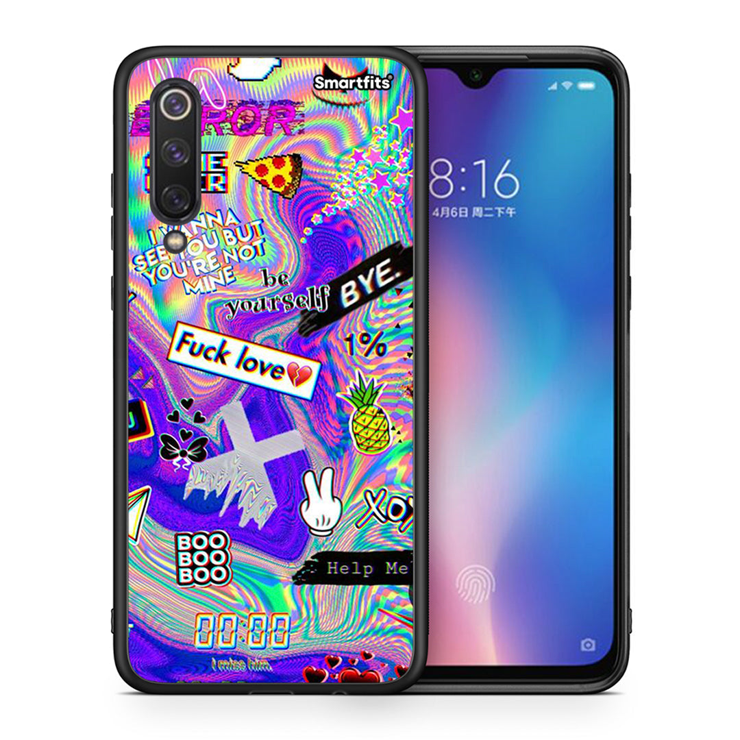 Θήκη Xiaomi Mi 9 SE Game Over από τη Smartfits με σχέδιο στο πίσω μέρος και μαύρο περίβλημα | Xiaomi Mi 9 SE Game Over case with colorful back and black bezels