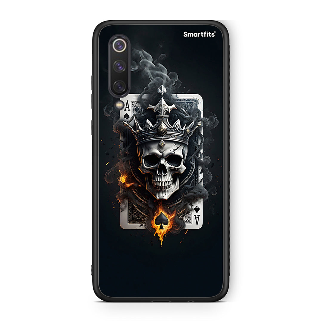 Xiaomi Mi 9 SE Skull King Ace θήκη από τη Smartfits με σχέδιο στο πίσω μέρος και μαύρο περίβλημα | Smartphone case with colorful back and black bezels by Smartfits