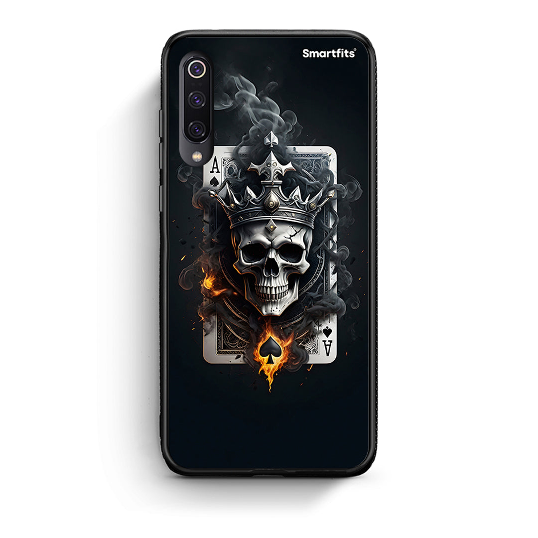 Xiaomi Mi 9 Skull King Ace θήκη από τη Smartfits με σχέδιο στο πίσω μέρος και μαύρο περίβλημα | Smartphone case with colorful back and black bezels by Smartfits