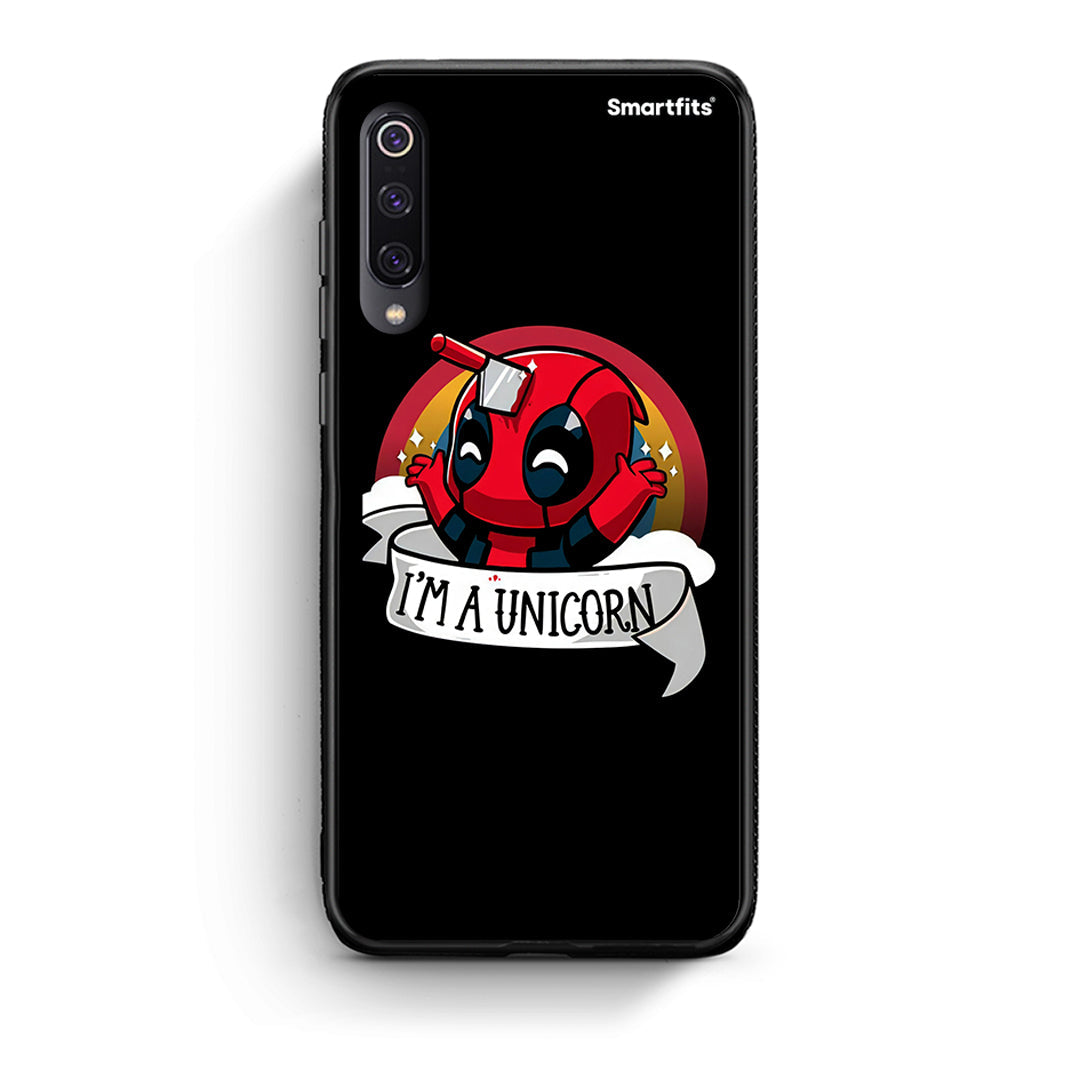 Xiaomi Mi 9 Unicorn Deadpool θήκη από τη Smartfits με σχέδιο στο πίσω μέρος και μαύρο περίβλημα | Smartphone case with colorful back and black bezels by Smartfits