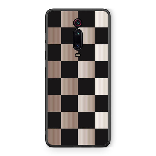 Θήκη Xiaomi Redmi K20 / K20 Pro Black and Taupe Striped Checks από τη Smartfits με σχέδιο στο πίσω μέρος και μαύρο περίβλημα | Xiaomi Redmi K20 / K20 Pro Black and Taupe Striped Checks case with colorful back and black bezels
